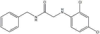 N-benzyl-2-[(2,4-dichlorophenyl)amino]acetamide 化学構造式