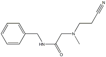 N-benzyl-2-[(2-cyanoethyl)(methyl)amino]acetamide 化学構造式
