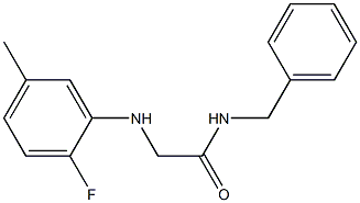 N-benzyl-2-[(2-fluoro-5-methylphenyl)amino]acetamide Structure