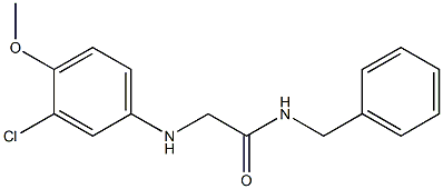 N-benzyl-2-[(3-chloro-4-methoxyphenyl)amino]acetamide Structure