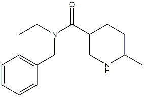 N-benzyl-N-ethyl-6-methylpiperidine-3-carboxamide Structure