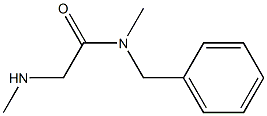 N-benzyl-N-methyl-2-(methylamino)acetamide 化学構造式