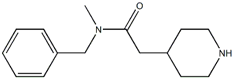 N-benzyl-N-methyl-2-piperidin-4-ylacetamide 化学構造式