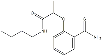 N-butyl-2-(2-carbamothioylphenoxy)propanamide 结构式