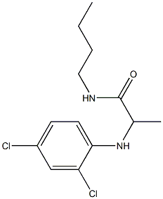 N-butyl-2-[(2,4-dichlorophenyl)amino]propanamide 结构式