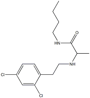 N-butyl-2-{[2-(2,4-dichlorophenyl)ethyl]amino}propanamide 结构式