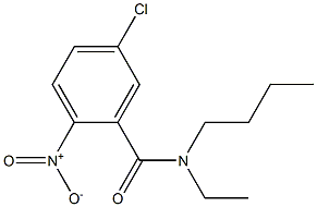 N-butyl-5-chloro-N-ethyl-2-nitrobenzamide 化学構造式