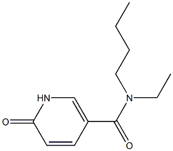 N-butyl-N-ethyl-6-oxo-1,6-dihydropyridine-3-carboxamide 结构式