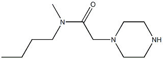 N-butyl-N-methyl-2-(piperazin-1-yl)acetamide 化学構造式