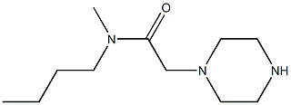 N-butyl-N-methyl-2-(piperazin-1-yl)acetamide Structure