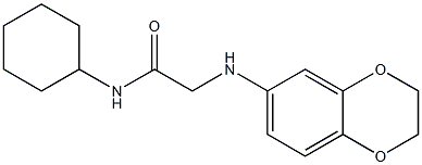 N-cyclohexyl-2-(2,3-dihydro-1,4-benzodioxin-6-ylamino)acetamide Structure