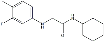 N-cyclohexyl-2-[(3-fluoro-4-methylphenyl)amino]acetamide Structure