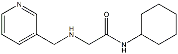 N-cyclohexyl-2-[(pyridin-3-ylmethyl)amino]acetamide Struktur