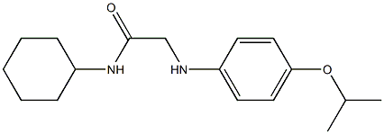 N-cyclohexyl-2-{[4-(propan-2-yloxy)phenyl]amino}acetamide 结构式