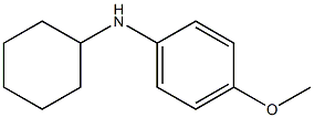 N-cyclohexyl-4-methoxyaniline 化学構造式