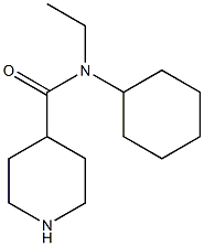 N-cyclohexyl-N-ethylpiperidine-4-carboxamide Structure