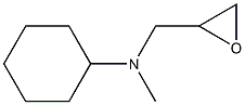 N-cyclohexyl-N-methyl-N-(oxiran-2-ylmethyl)amine Struktur