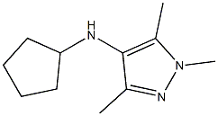 N-cyclopentyl-1,3,5-trimethyl-1H-pyrazol-4-amine,,结构式