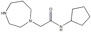 N-cyclopentyl-2-(1,4-diazepan-1-yl)acetamide Struktur