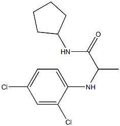 N-cyclopentyl-2-[(2,4-dichlorophenyl)amino]propanamide 结构式