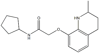 N-cyclopentyl-2-[(2-methyl-1,2,3,4-tetrahydroquinolin-8-yl)oxy]acetamide Structure