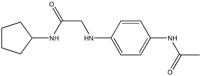 N-cyclopentyl-2-[(4-acetamidophenyl)amino]acetamide Struktur