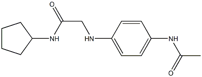 N-cyclopentyl-2-[(4-acetamidophenyl)amino]acetamide Structure