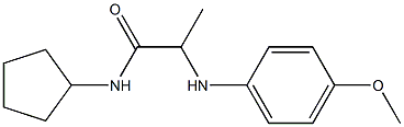 N-cyclopentyl-2-[(4-methoxyphenyl)amino]propanamide Struktur