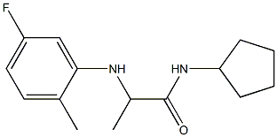 N-cyclopentyl-2-[(5-fluoro-2-methylphenyl)amino]propanamide Structure