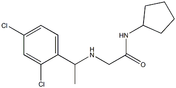 N-cyclopentyl-2-{[1-(2,4-dichlorophenyl)ethyl]amino}acetamide,,结构式