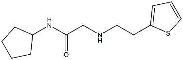 N-cyclopentyl-2-{[2-(thiophen-2-yl)ethyl]amino}acetamide Struktur
