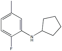 N-cyclopentyl-2-fluoro-5-methylaniline Struktur