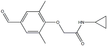 N-cyclopropyl-2-(4-formyl-2,6-dimethylphenoxy)acetamide,,结构式