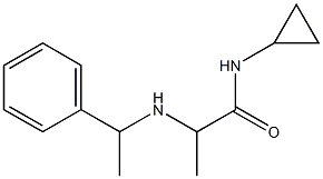 N-cyclopropyl-2-[(1-phenylethyl)amino]propanamide,,结构式