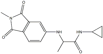 N-cyclopropyl-2-[(2-methyl-1,3-dioxo-2,3-dihydro-1H-isoindol-5-yl)amino]propanamide Structure