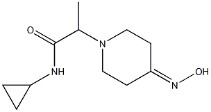 N-cyclopropyl-2-[4-(hydroxyimino)piperidin-1-yl]propanamide Structure