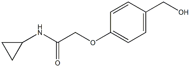 N-cyclopropyl-2-[4-(hydroxymethyl)phenoxy]acetamide,,结构式