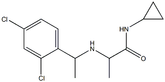 N-cyclopropyl-2-{[1-(2,4-dichlorophenyl)ethyl]amino}propanamide 化学構造式
