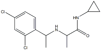 N-cyclopropyl-2-{[1-(2,4-dichlorophenyl)ethyl]amino}propanamide 结构式