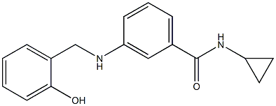 N-cyclopropyl-3-{[(2-hydroxyphenyl)methyl]amino}benzamide Structure