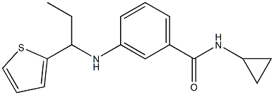 N-cyclopropyl-3-{[1-(thiophen-2-yl)propyl]amino}benzamide 结构式
