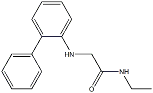N-ethyl-2-[(2-phenylphenyl)amino]acetamide Struktur