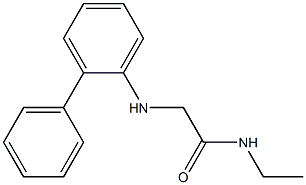 N-ethyl-2-[(2-phenylphenyl)amino]acetamide 结构式