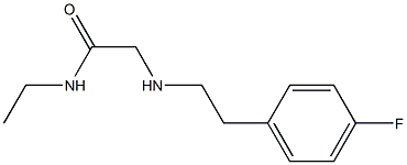 N-ethyl-2-{[2-(4-fluorophenyl)ethyl]amino}acetamide 化学構造式