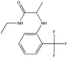 N-ethyl-2-{[2-(trifluoromethyl)phenyl]amino}propanamide Struktur