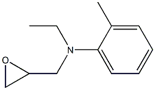 N-ethyl-2-methyl-N-(oxiran-2-ylmethyl)aniline 化学構造式