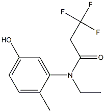 N-ethyl-3,3,3-trifluoro-N-(5-hydroxy-2-methylphenyl)propanamide 化学構造式