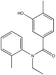 N-ethyl-3-hydroxy-4-methyl-N-(2-methylphenyl)benzamide,,结构式