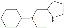 N-ethyl-N-(pyrrolidin-2-ylmethyl)cyclohexanamine Structure