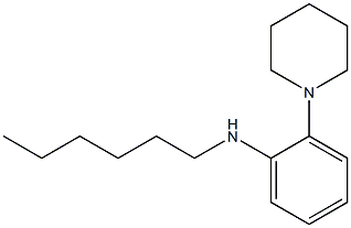 N-hexyl-2-(piperidin-1-yl)aniline 结构式